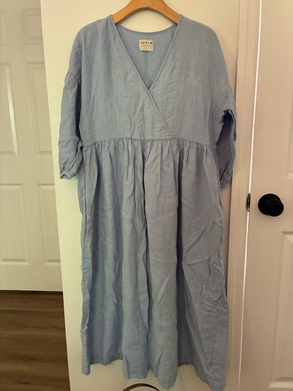 Offon puffed sleeve midi dress